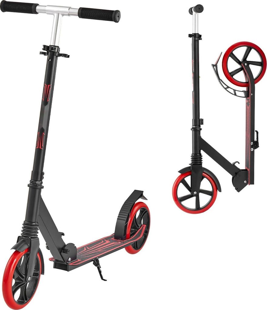 Tretroller für Kinder ab 8 Jahren - Cityroller Scooter 2 Räder - Höhenverstellbarer Lenker - Rutschfestes Trittbrett - Klappbar - Belastbar bis ...