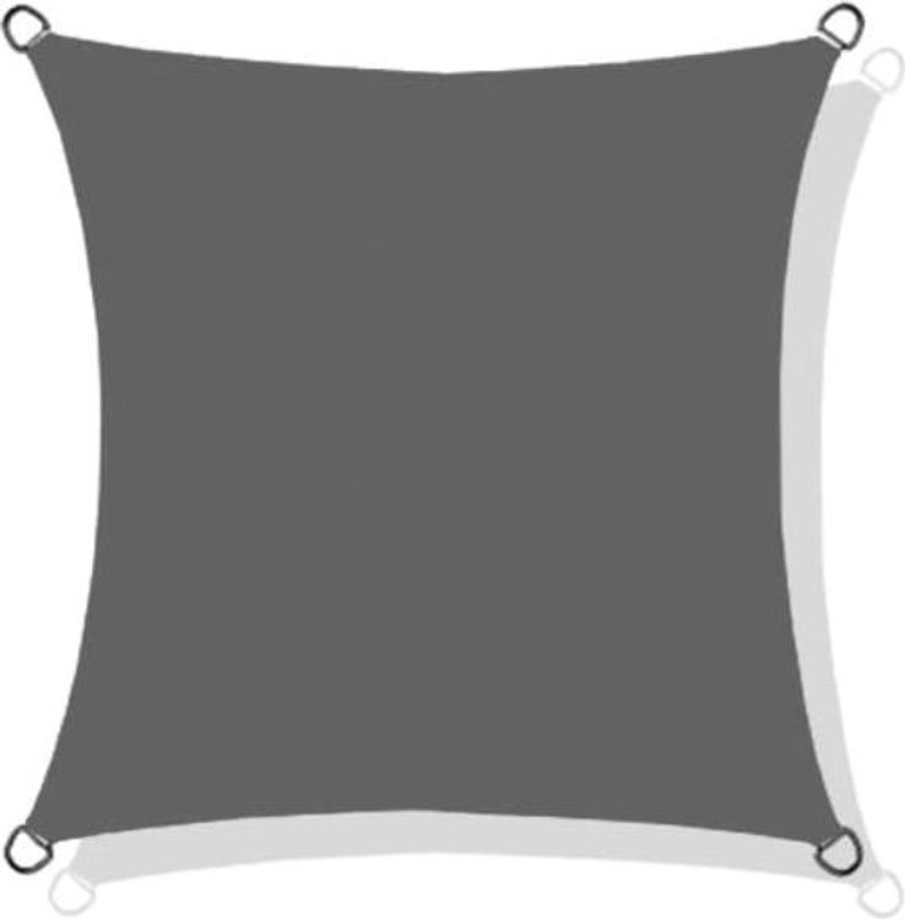 Wasserdichtes codura 3x3 m dunkelgraues Sonnensegel