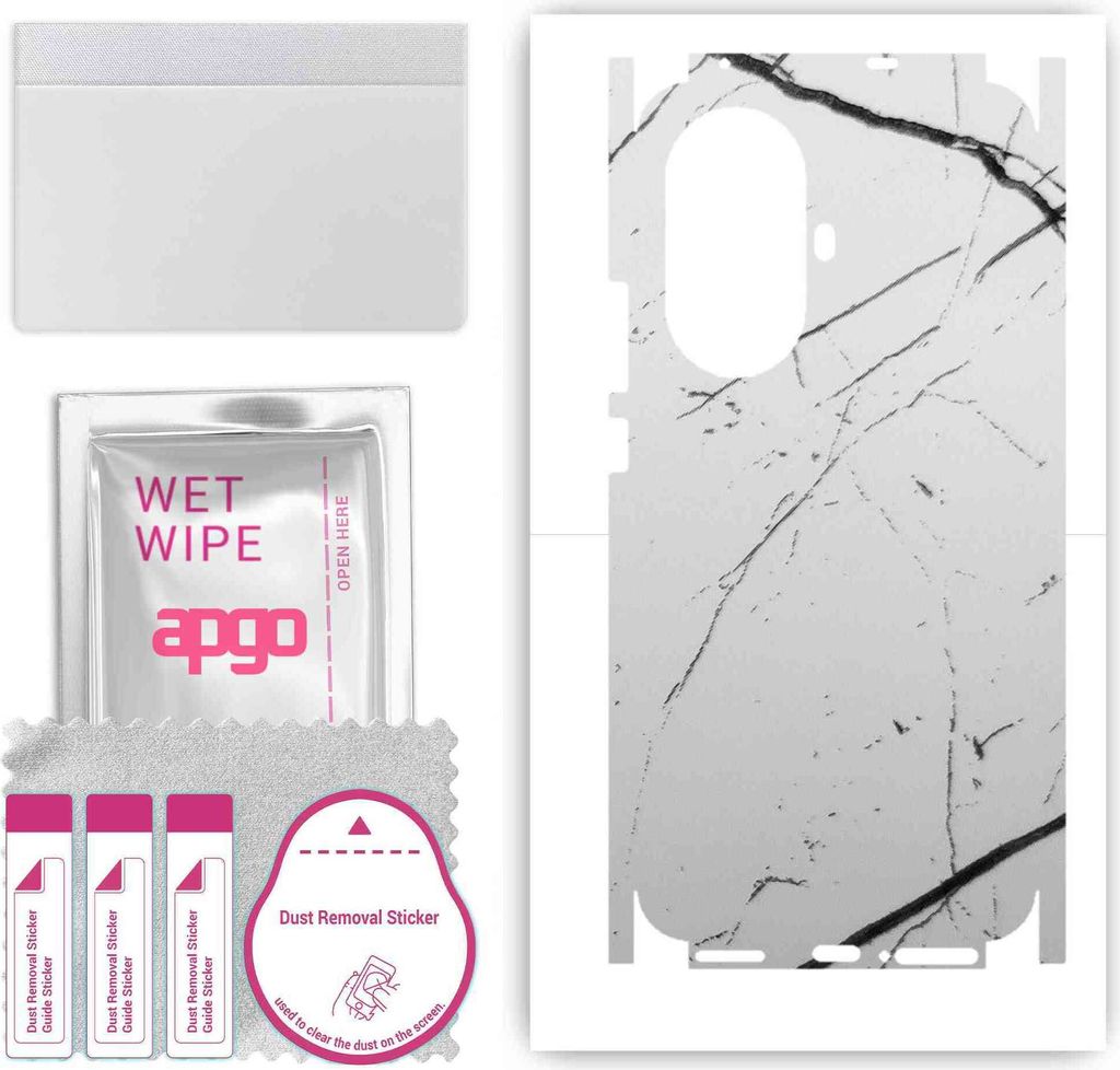 apgo Rückseite + Seiten Schutzfolie, Skin, kompatibel mit Huawei Nova 11, Hinten Displayschutzfolie aus Vinylfolie, kratzfest, einfache Montage - ...