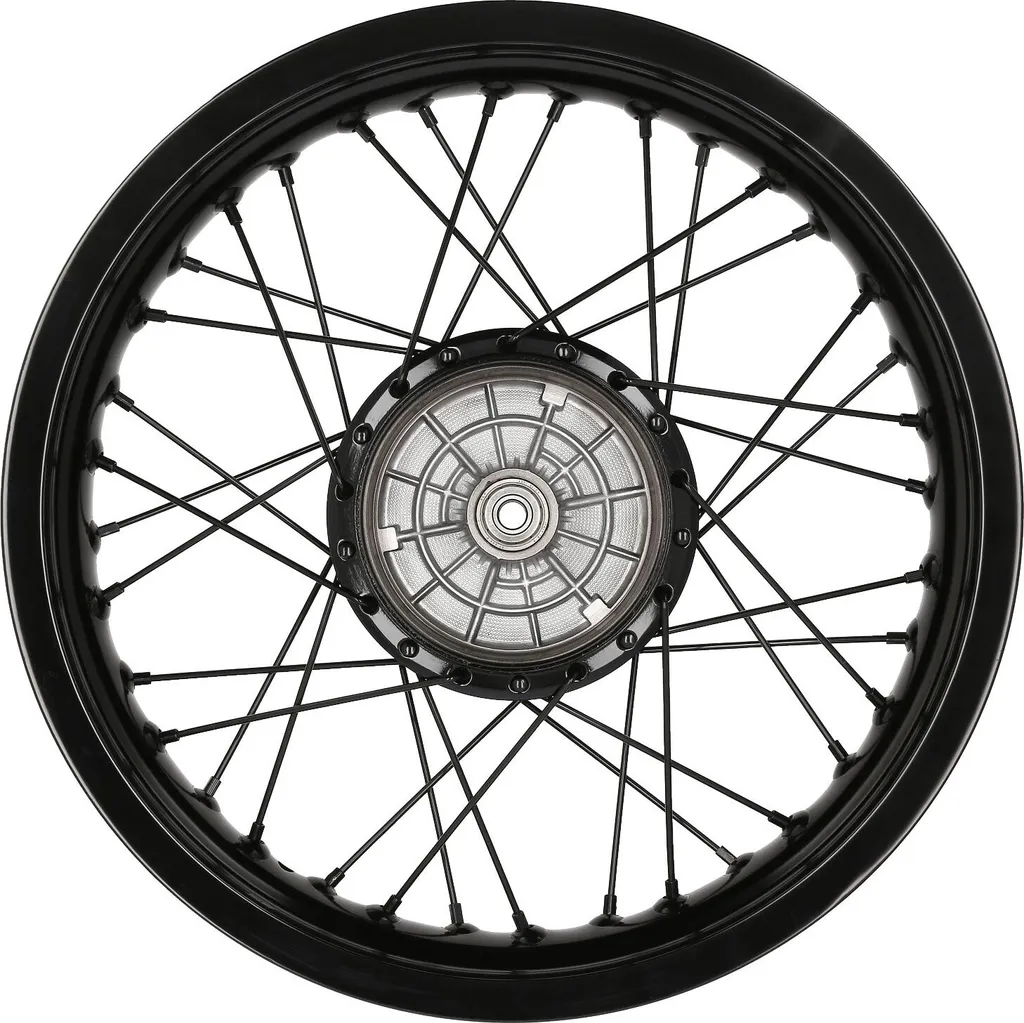 Jeu de 2 roues à rayons noir 3.00x16 pour mobylette Simson - 5