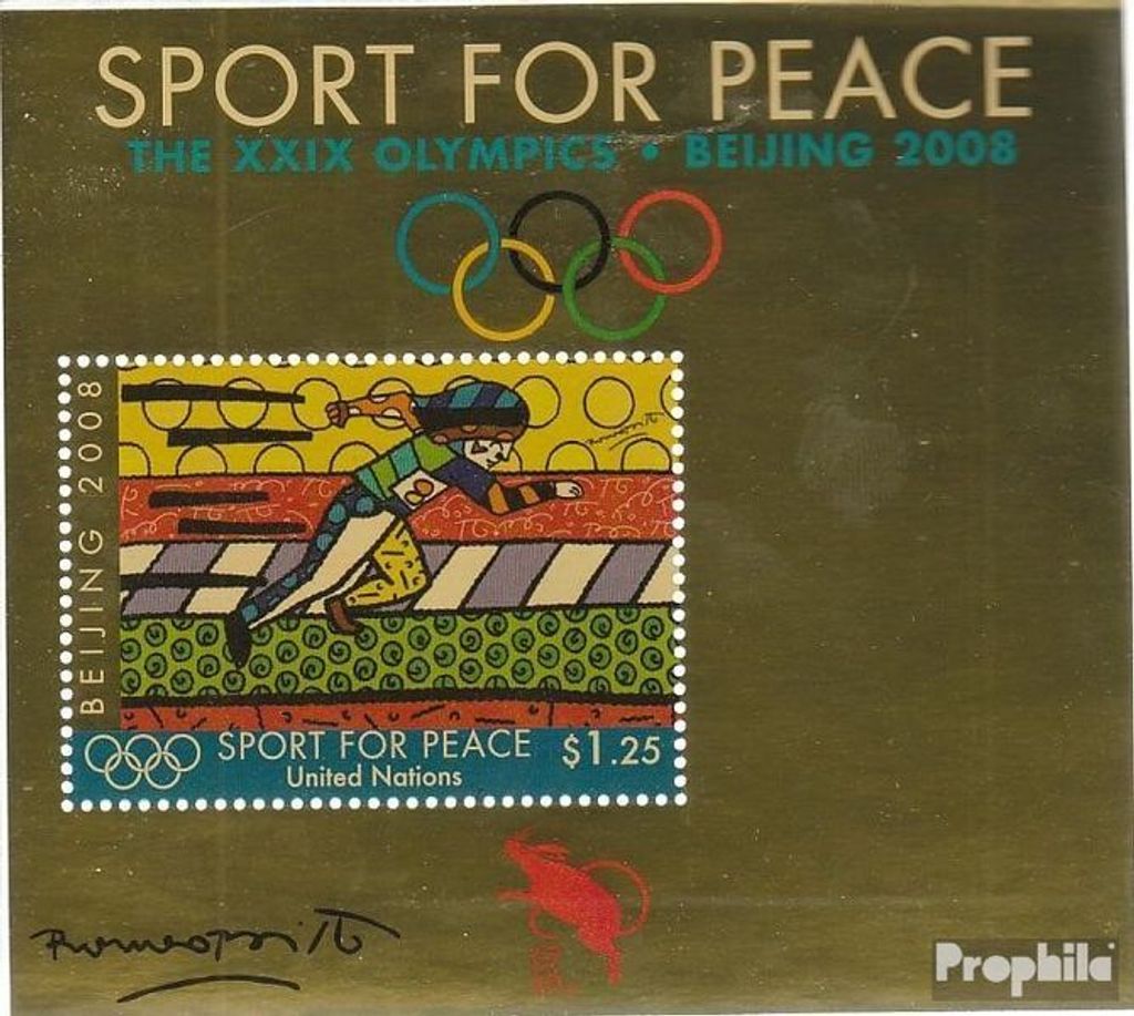 Briefmarken UNO - New York 2008 Mi Block28 (kompl.Ausg.) gestempelt Olympische Sommerspiele