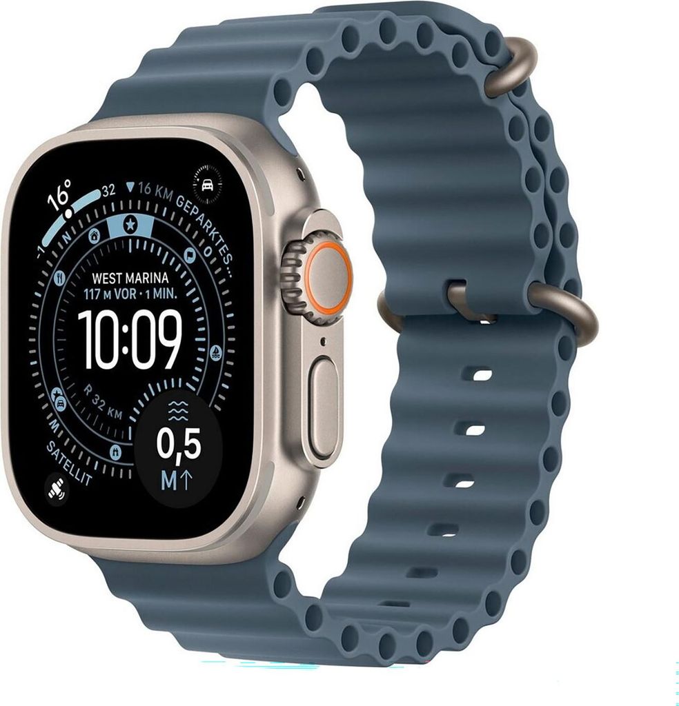 Apple Watch Ultra 3 49mm Natural Titan AB Ocean Band - NEU Produktbild 