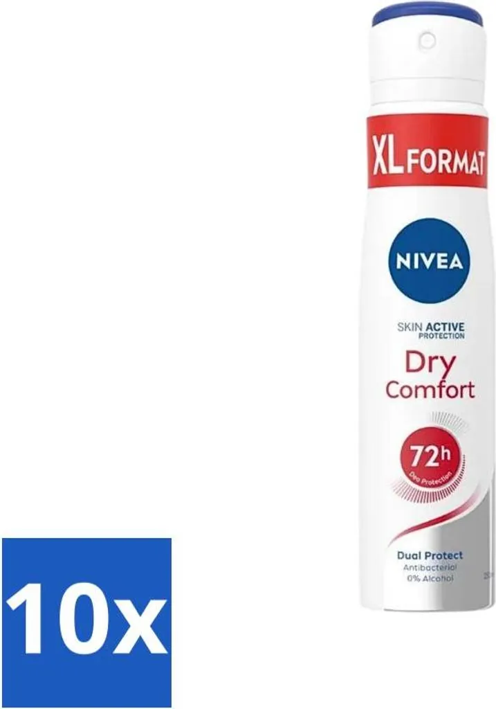 Scorta 10x Nivea Deodorante Dry Comfort 250ml | Risparmio Attivo