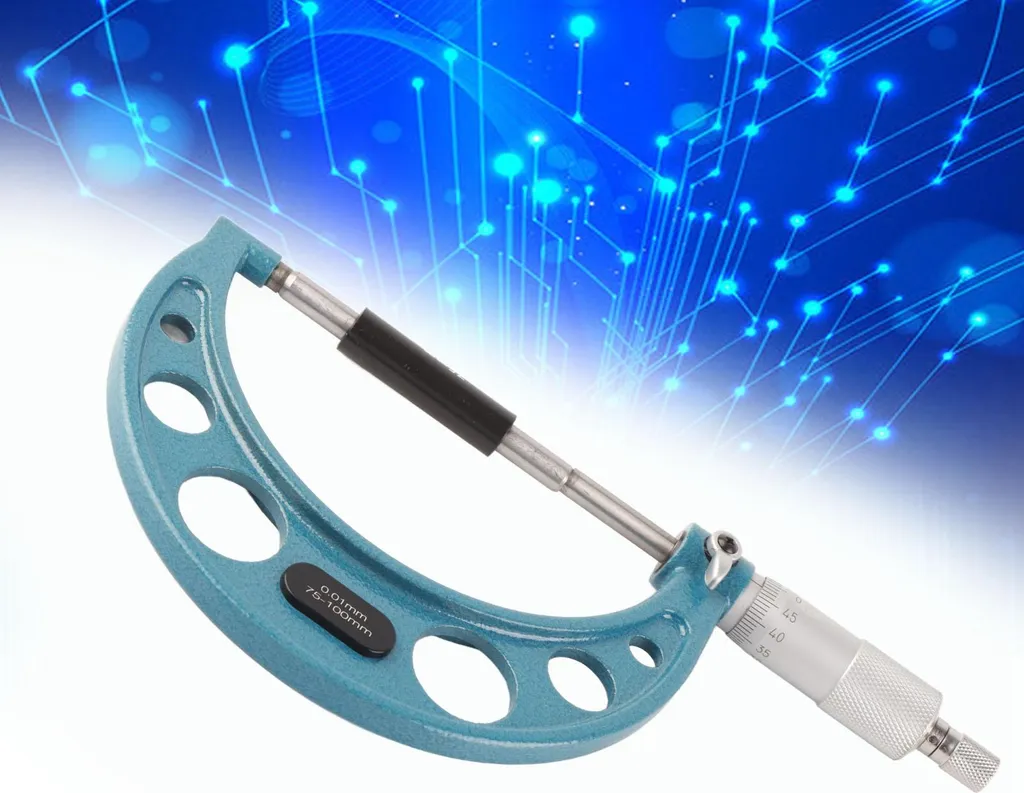 Micromètre de précision 0,01 mm en inox avec clé de réglage 75-100 mm - 10