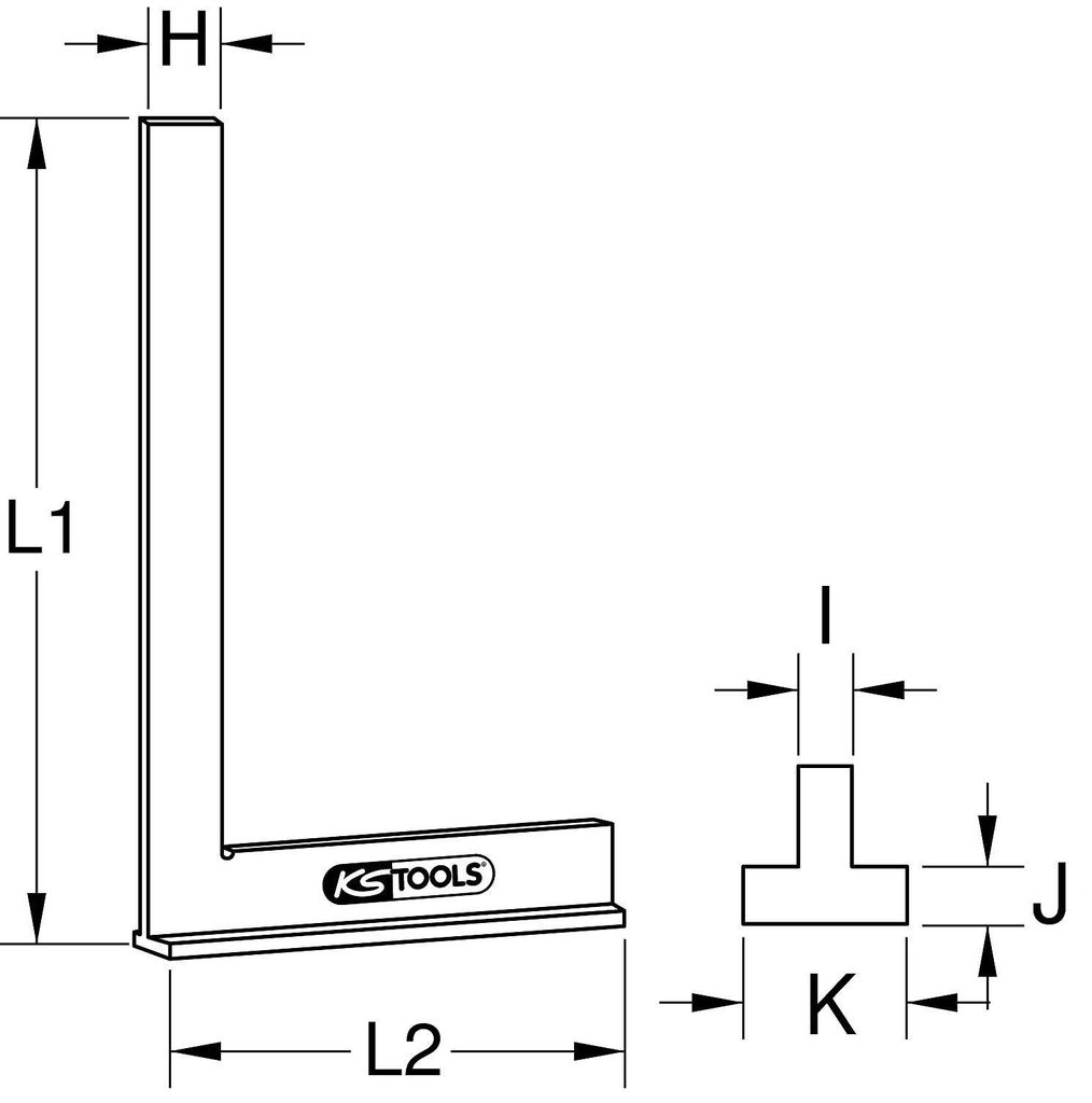 KS TOOLS aanslaghoek 300.0277, 30,0 mm, staal, 1720 g Productafbeelding 