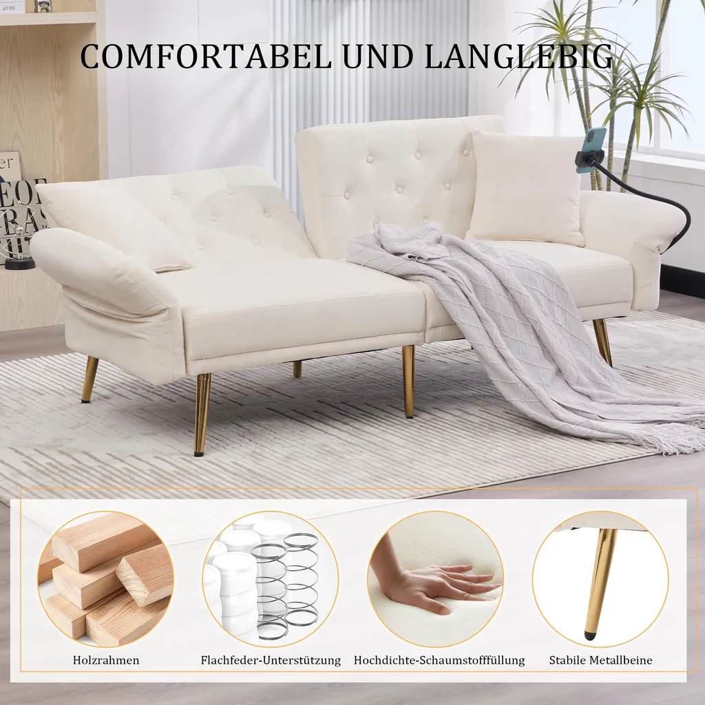Canapé-lit gain de place pour optimiser une chambre d'amis