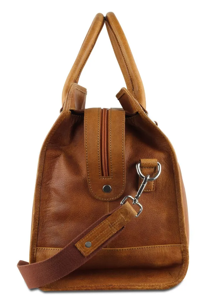 Sac de voyage cuir Cognac idéal pour vos week-ends Bristol Don Pietro