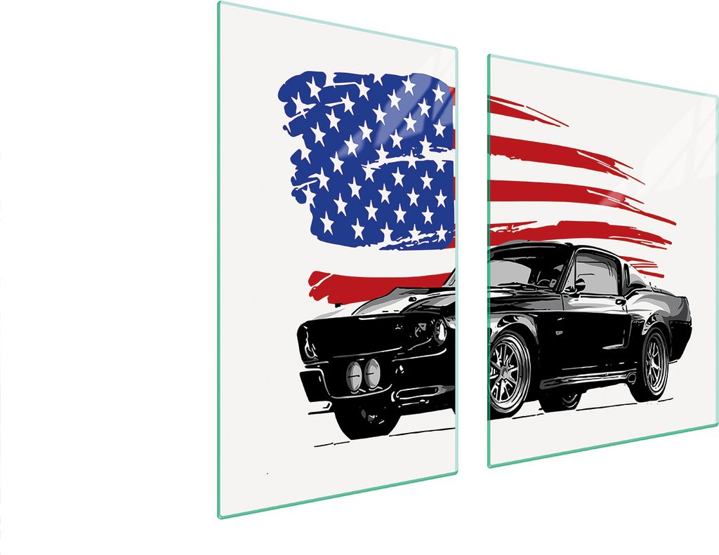 GLASPLATTE und SCHNEIDEBRETT 100x52 AUTO