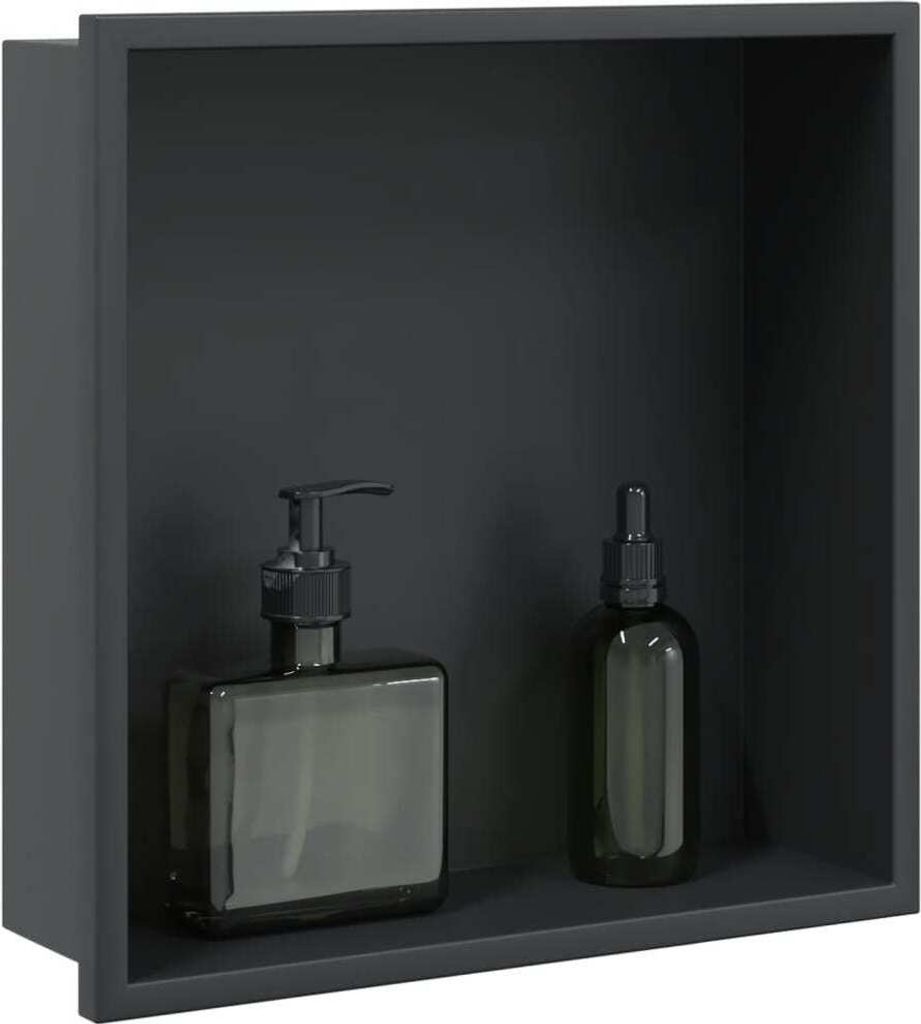 "2026 Promotion" Duschnische Mattschwarz 32x32x9 cm Edelstahl - Duschregale CC23104