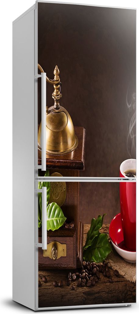 Tulup Kühlschrankdekoration - 70x190 cm - Aufkleber auf dem Kühlschrank - Kaffeemühle
