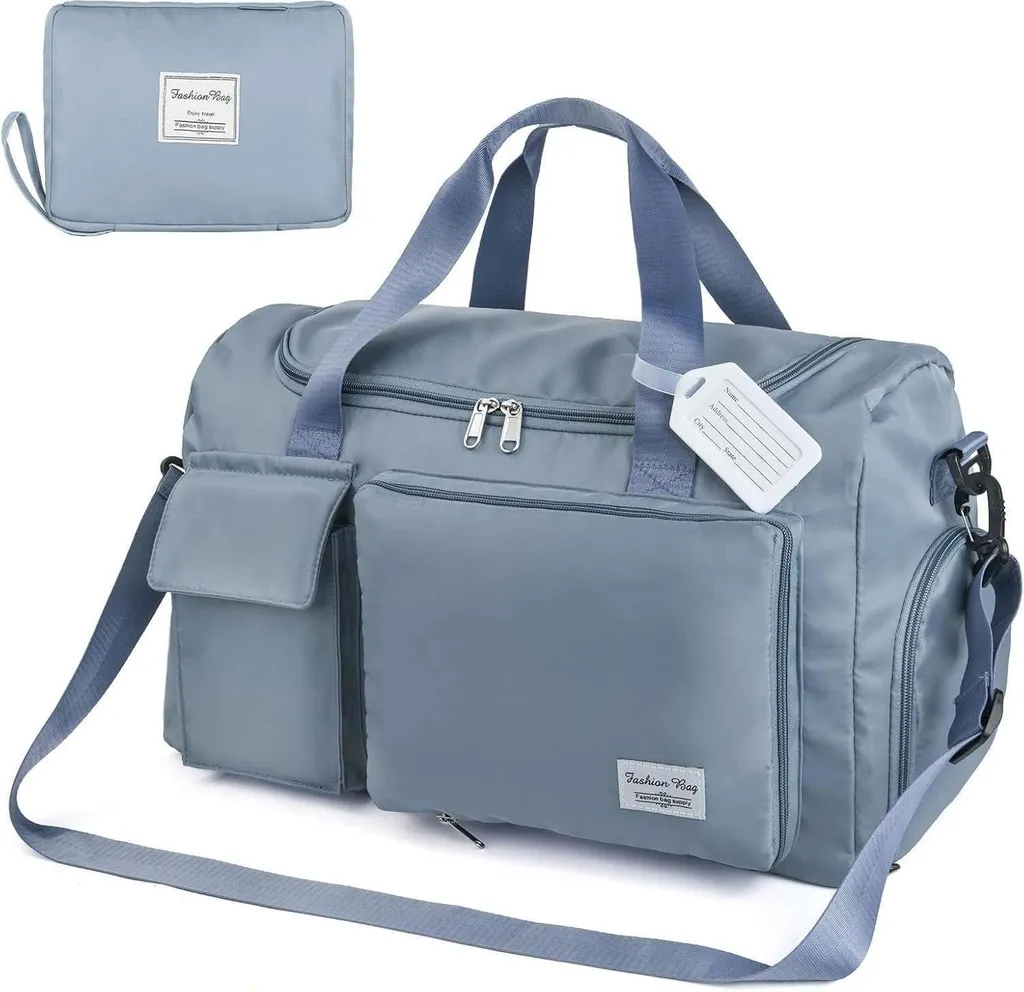 Sac de voyage pliable 35L bleu : fini les bagages trop lourds et encombrants