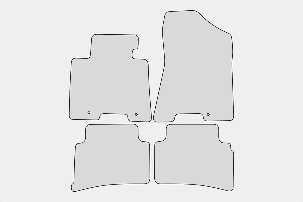 Premium Fußmatten passend für Hyundai Tucson 2 II Typ TL ab Bj. 2015-2020, Naht:Rot