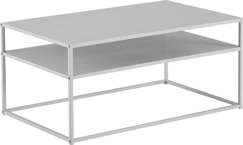 Couchtisch FineBuy Sofatisch 100 cm Weiß Metall Produktbild 6