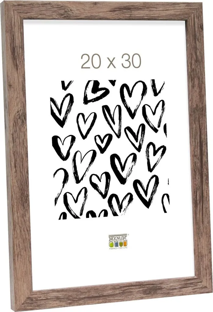 Cornice Legno Marrone 20x30 S45R | Portafoto da Parete Professionale