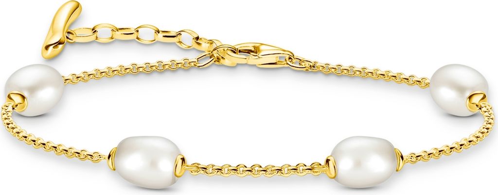 Thomas Sabo Armband Perlen Natural Beauty Vergoldet A2189-430-14