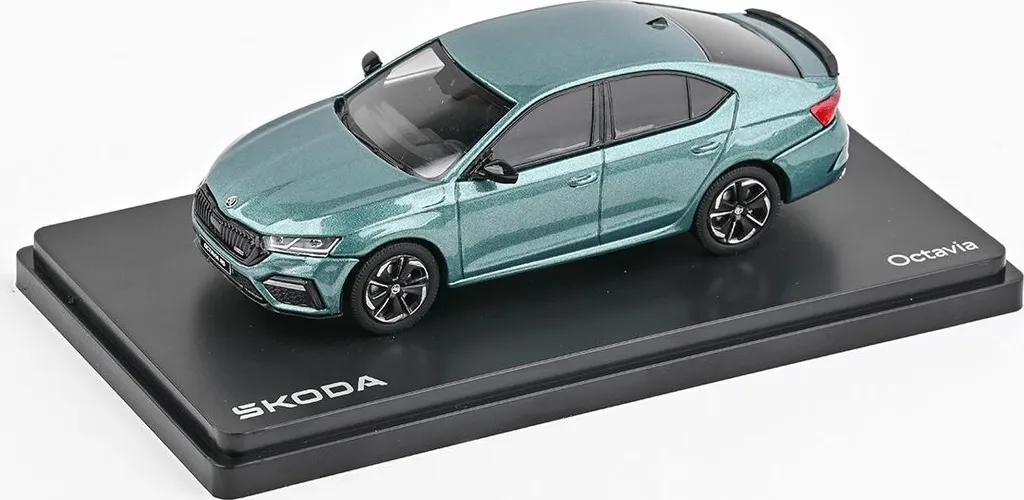 Cadeau Passionné Skoda Octavia IV RS Miniature Abrex 1:43 Vert de 2020