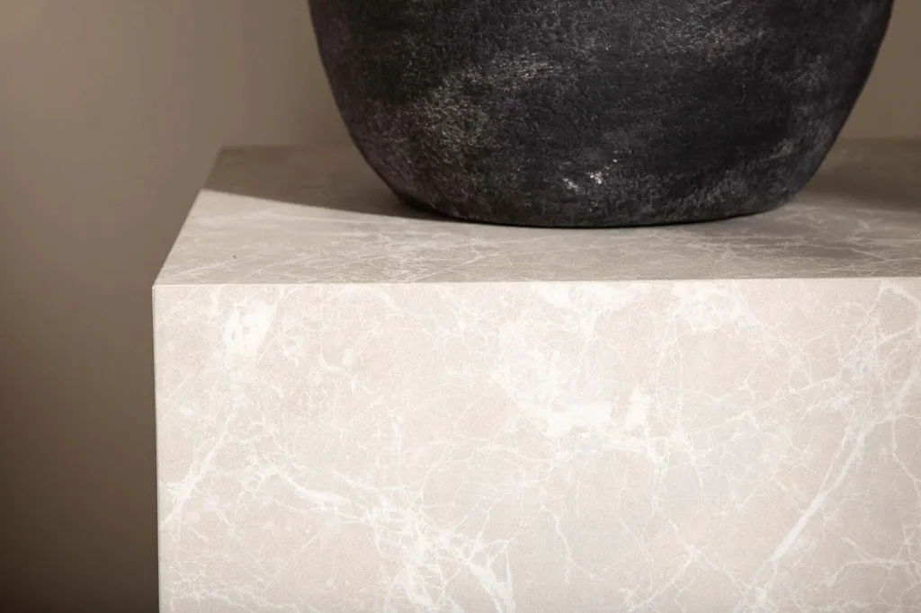 Table Basse Robuste York 40cm Marbre Gris : Stable et Facile à Monter - 5