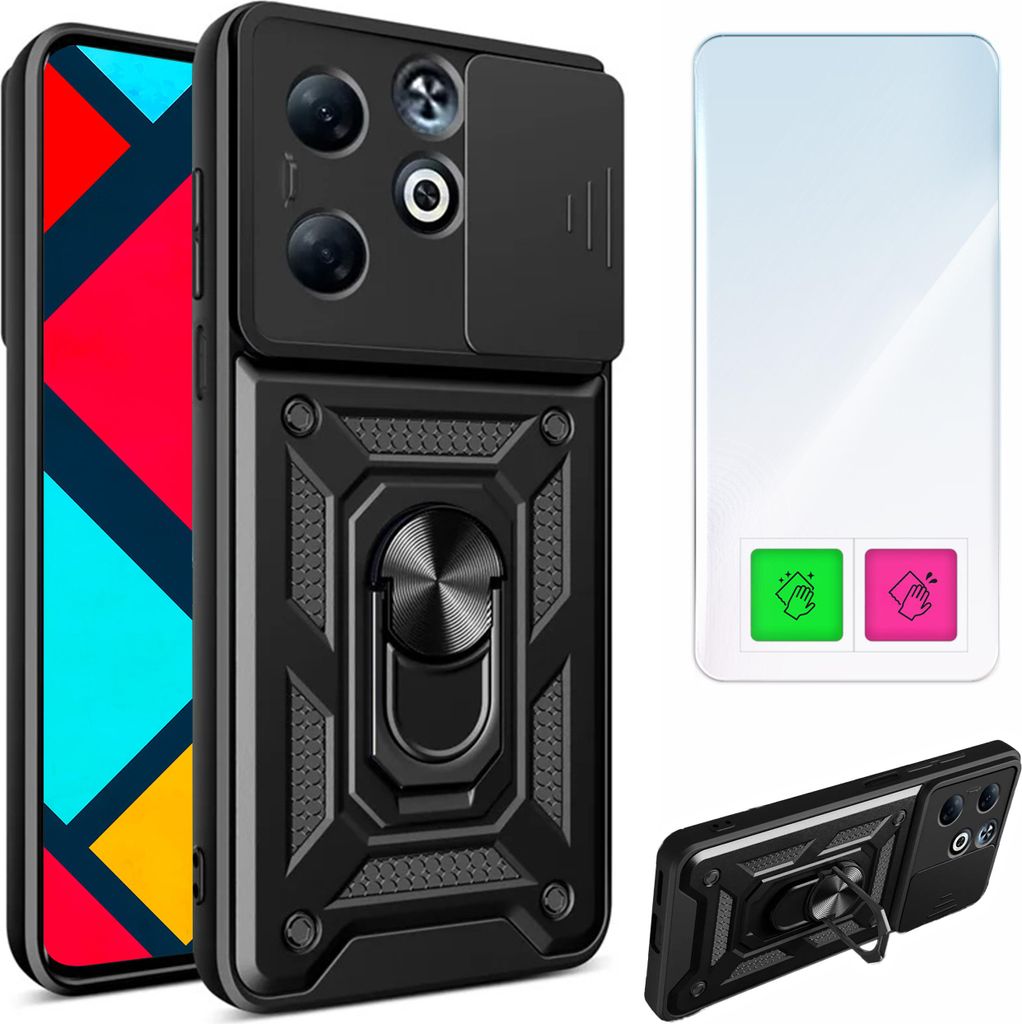 Hülle für Infinix Smart 8 Hot 40i Gepanzerte Rückseite Hülle Glasgehäuse