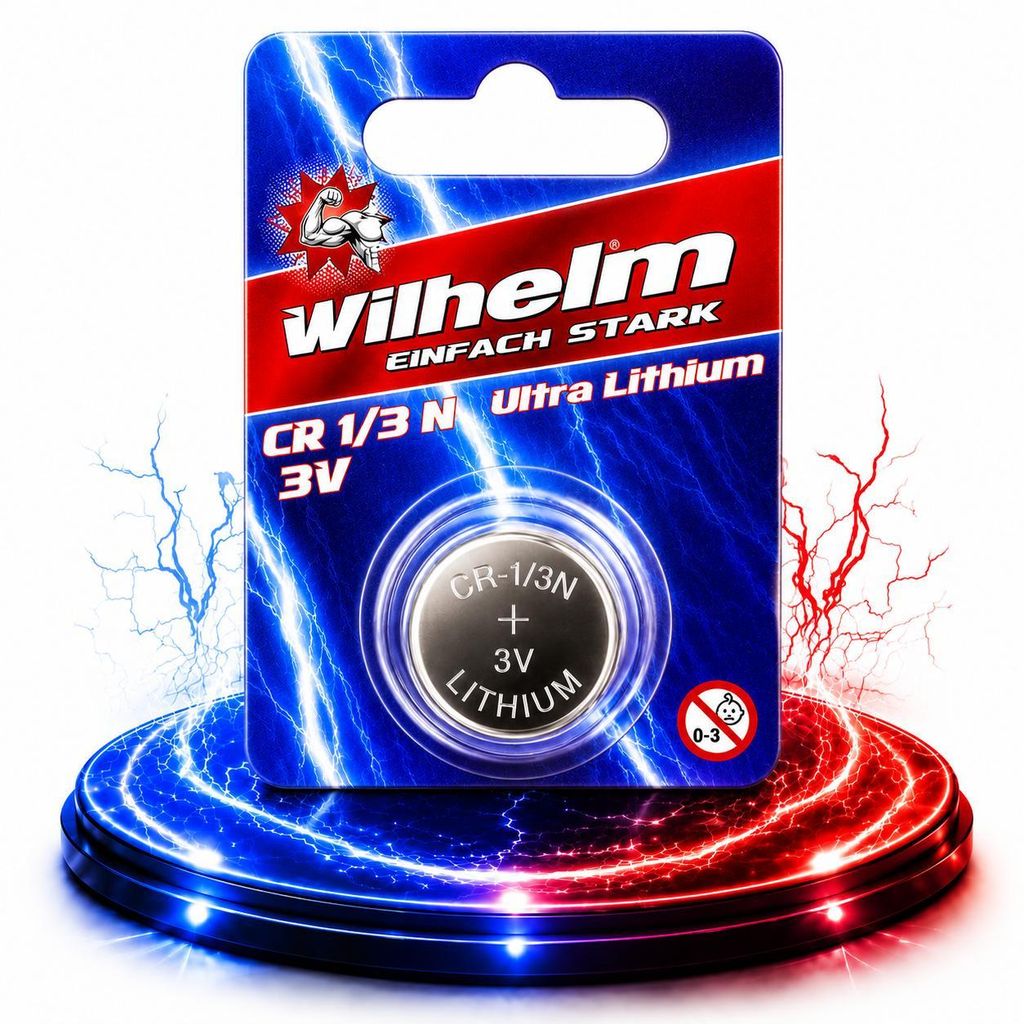 1 x WILHELM 1/3N 3V Photo Lithium CR1/3N DL1/3N Blister Produktbild 