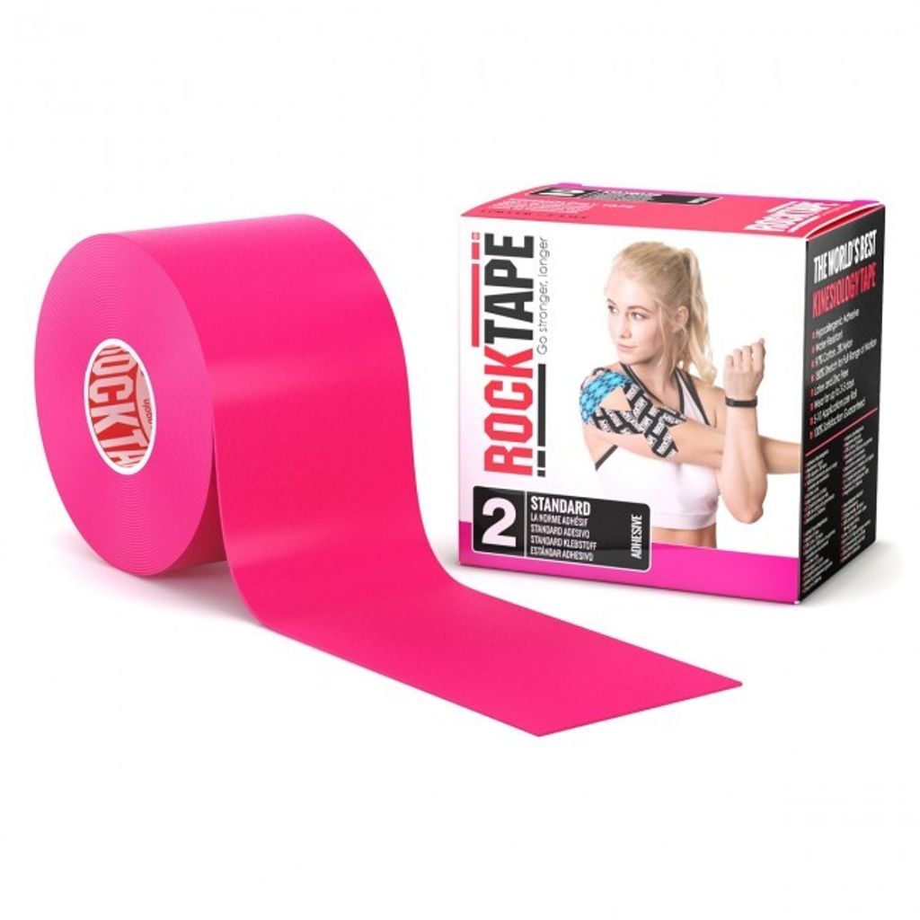 RockTape Classic Kinesiologie-Tape - Sporttape - 5 cm x 5 m - Pink