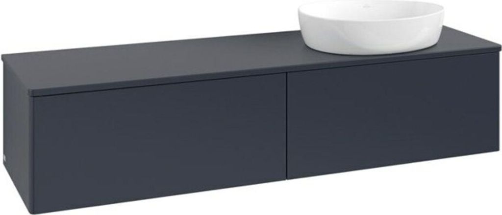 V&B Waschtischunterschrank ohne Frontstruktur -Beleuchtung Antao 160x50cm, WBP-farbe Lac, md bl. m Lac