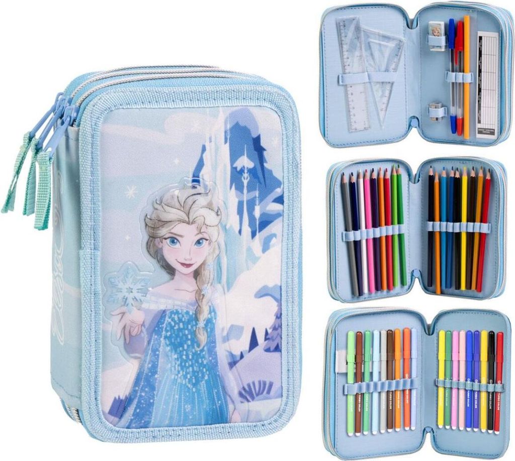 Púzdro na ceruzky Frozen Tmavomodrá 12,5 x 6,5 x 19,5 cm Obrázok produktu 