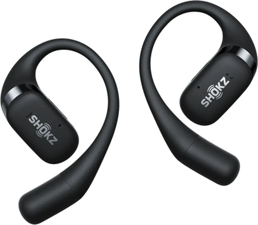Cuffie Sportive Shokz OpenFit Nero | Stabilità estrema per il Workout