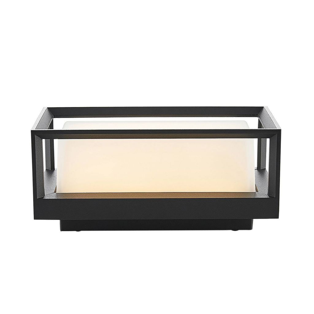 Arcchio LED-Außenwandleuchte Ismera, anthrazit/opal, IP65
