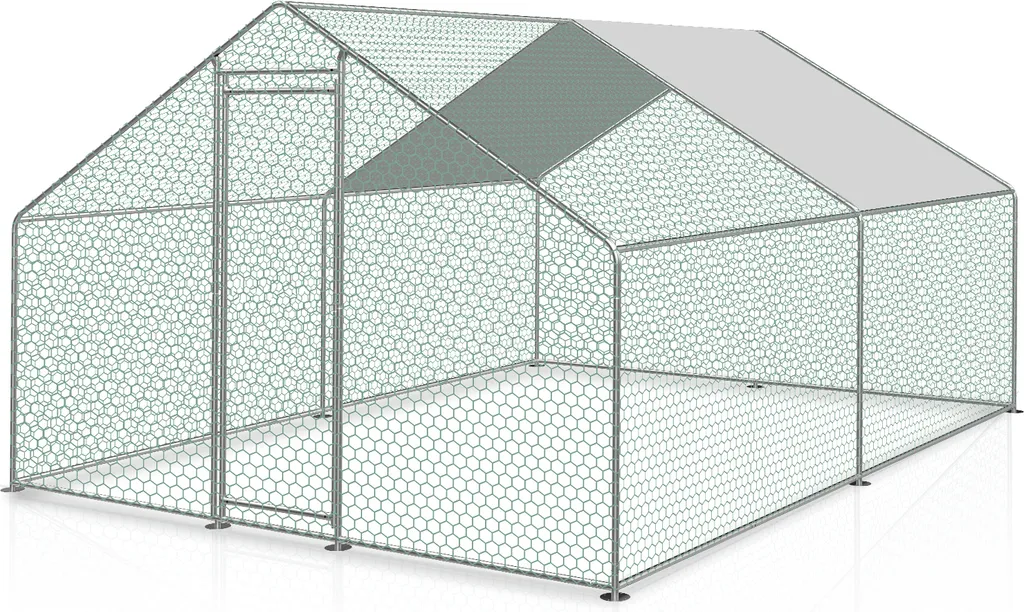 Grand Poulailler de Jardin 9m2 Cage Extérieure pour Poules et Lapins