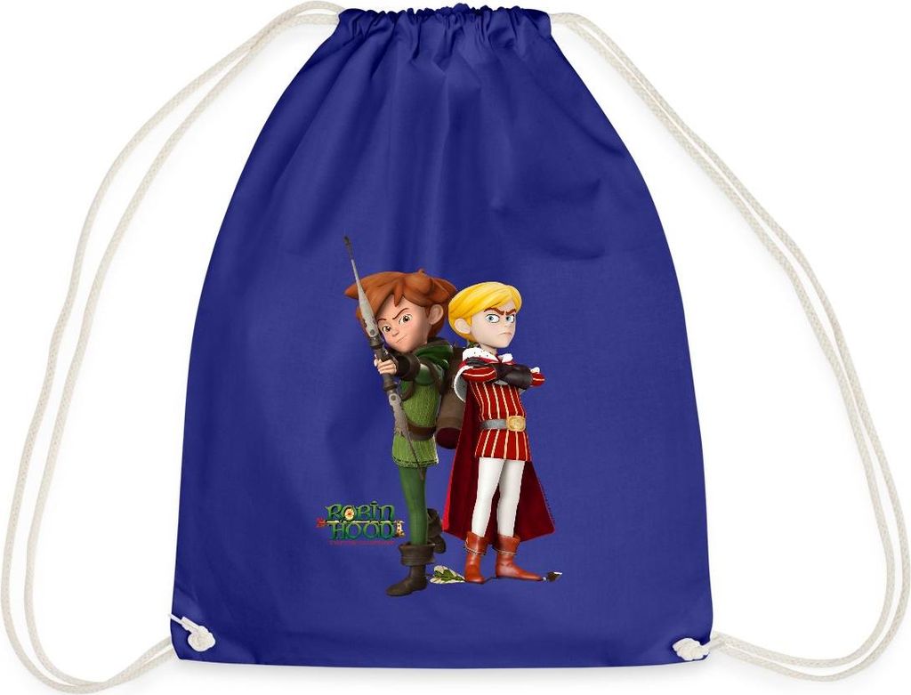 Spreadshirt Robin Hood Und Prinz John Turnbeutel, One size, Königsblau