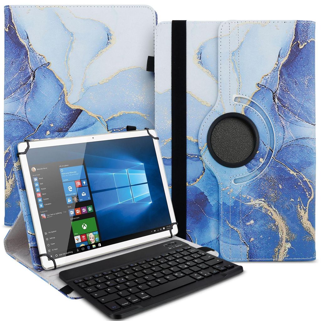 Tablet Tasche Tastatur für Samsung Galaxy Tab S11 S10 S9 FE Hülle Schutzhülle BluetoothFarbe Uni 360 Taschen:Motiv 18