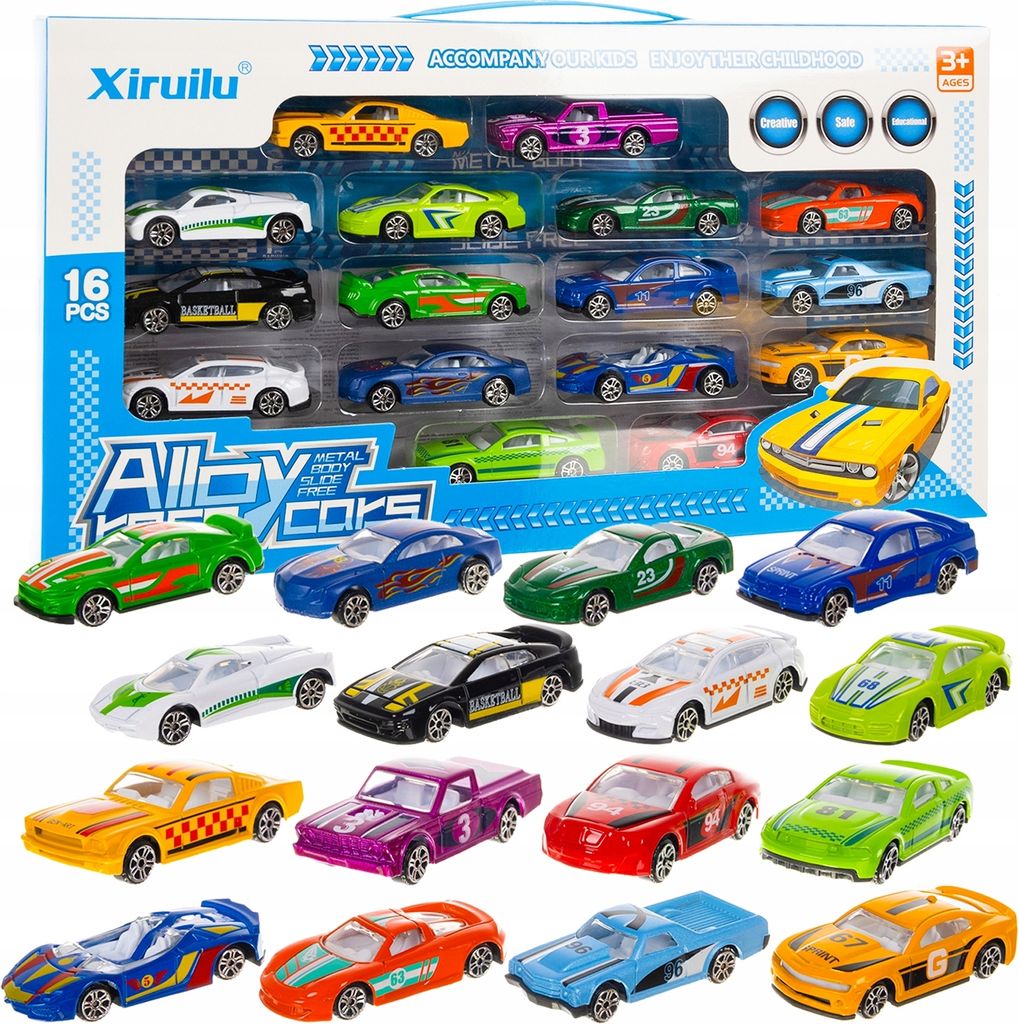 Farbige Autos / Federn 1:64- 16 Stück. Kruzzel 20352 Produktbild 