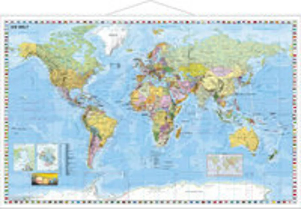 Carte du monde éducative Happy Kidz pour décorer une classe ou chambre