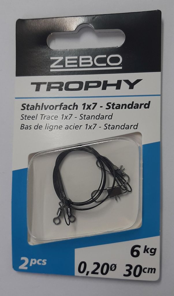 Zebco Trophy Stahlvorfach 2 Stahlvorfächer 1x7 30cm 6kg 2 Produktbild 