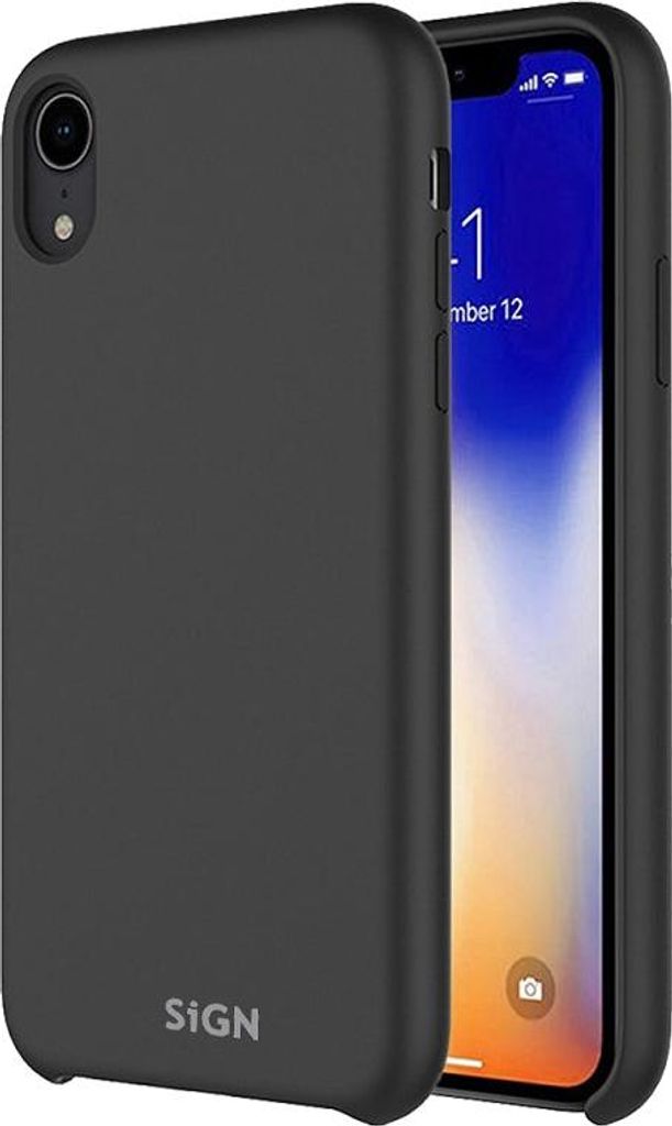 SiGN Liquid Silicone Case für iPhone 12 mini, schwarz