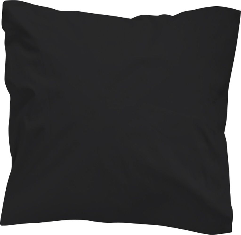 4 teilige Uni Bettwäsche 135 x 200 cm schwarz Einfarbig Produktbild 3