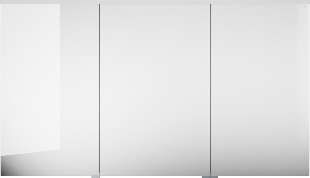burgbad Eqio Spiegelschrank mit LED-Aufsatzleuchte und Waschtischbeleuchtung, 3-türig, mittlerer Türanschlag links, 1400x800x170mm, SPGT140RF6584