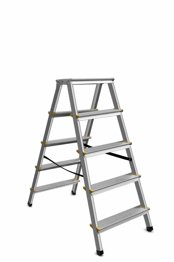 Awtools Tabouret Échelle 5 Marches 150Kg en Aluminium Noir