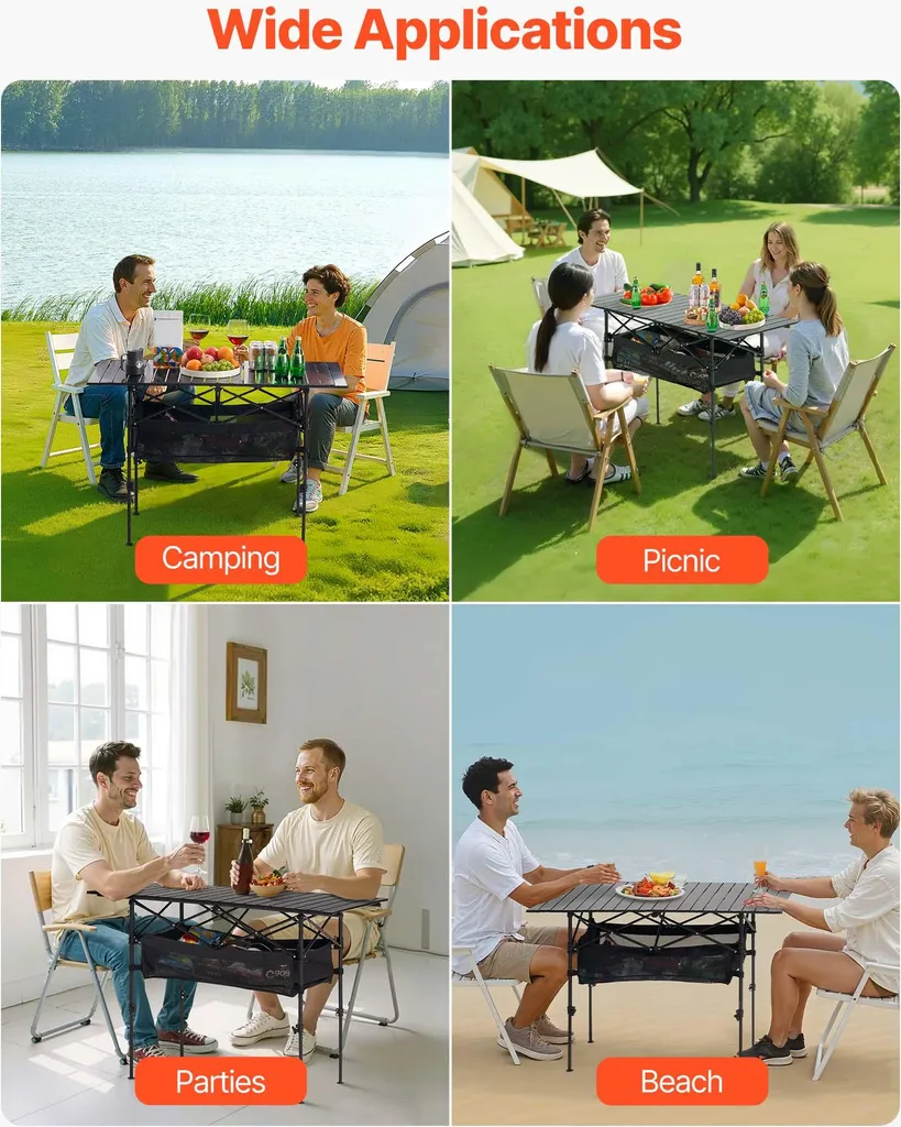 Table pliable compacte 120 cm : finis les problèmes d'encombrement