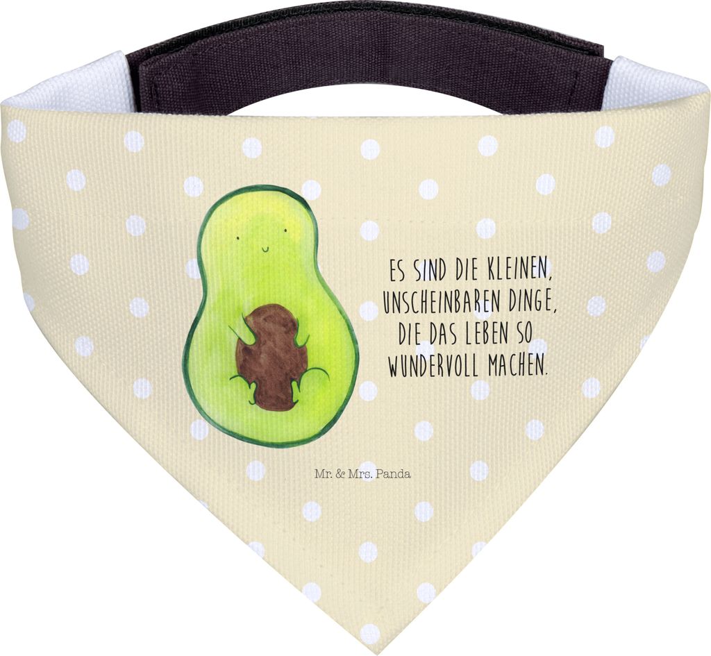 Mr. & Mrs. Panda Halstuch Für Hunde Avocado Kern - Gelb Pastell - Geschenk, Wunder, Pflanze, Hals Tuch, Spruch Leben, Hundehalstuch, Hund, Bandana...