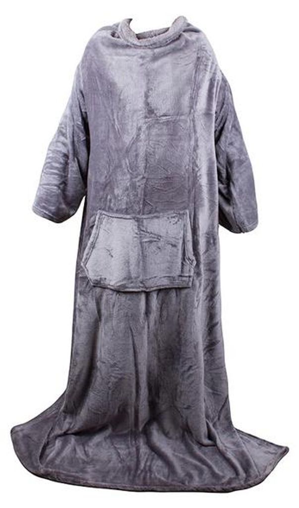 Verk 24306 Fleecová deka s rukávy 200 x 140 cm šedá Obrázek produktu 