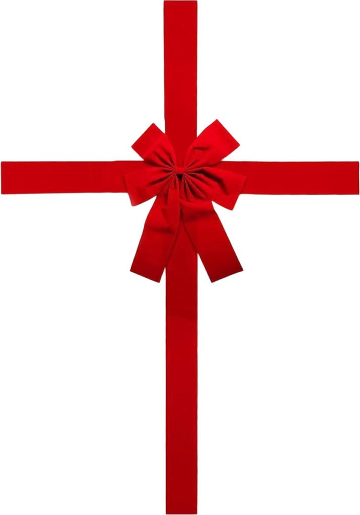 Weihnachtlicher Türhänger mit Schleife, festliche Bänder, DIY-Weihnachtsdeko zum Einpacken von Geschenken