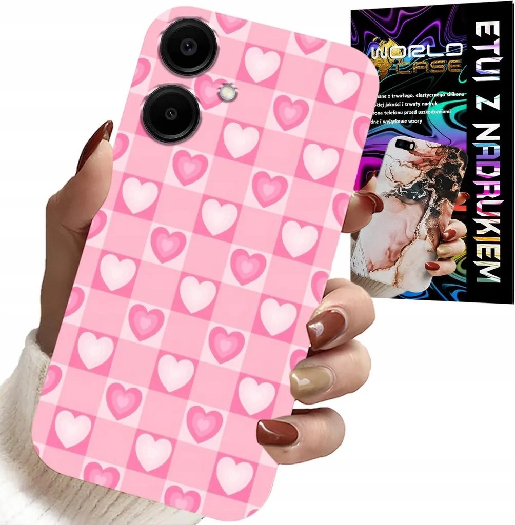Offerta Kit Samsung Galaxy A06 5G Cover Rosa Hearts + Vetro Gratis