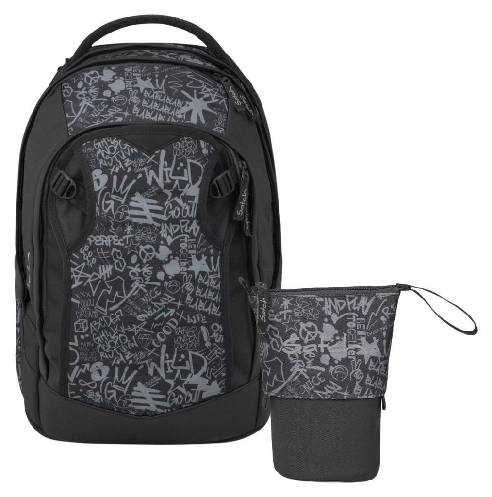 Satch, Schulrucksack-Set MATCH PLUS Street Ink 2-teilig, ab. 5. Klasse