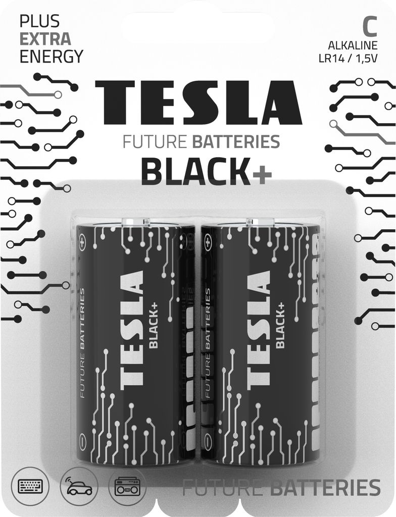 TESLA BLACK+ C Baby, LR14 Batterie 1x 2er Pack (2 Stück)