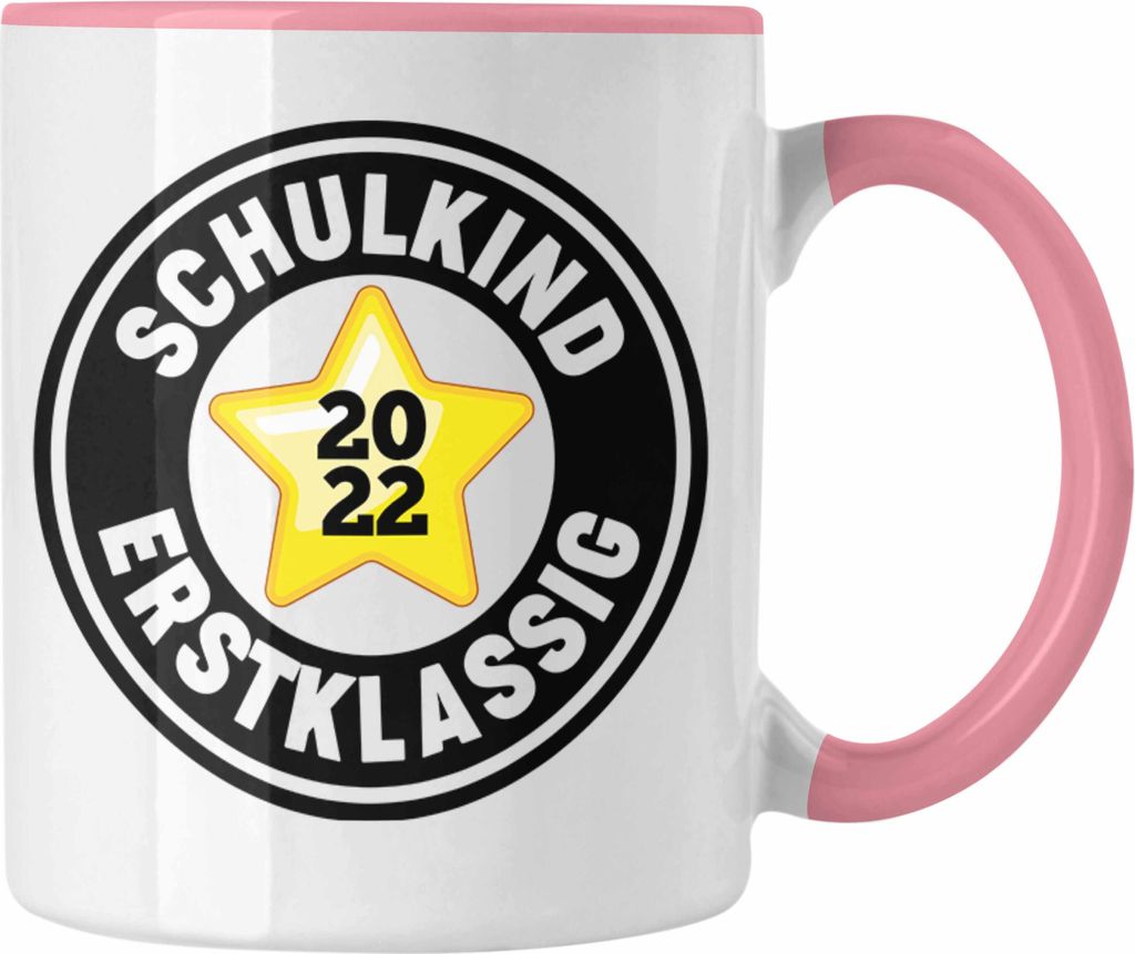 Trendation - Schulkind Erstklassig Einschulung Junge Mädchen Geschenk Schultüte Füllung Tasse Schulstart 1. Schultag Schuleinführung Schulanfan...