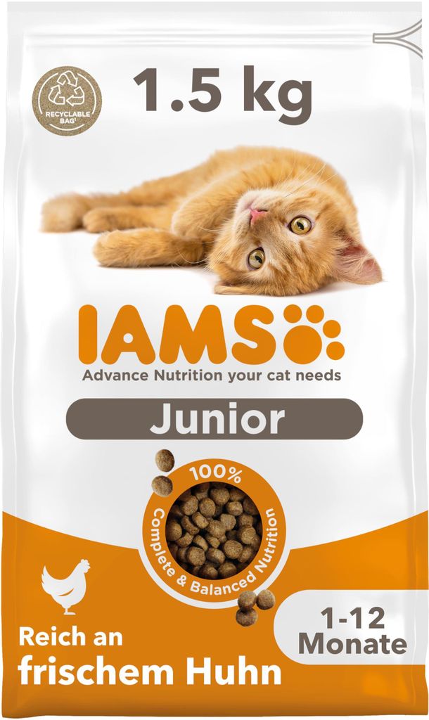 Cibo secco IAMS per gattini, con pollo, adatto a gattini di Immagine del prodotto 