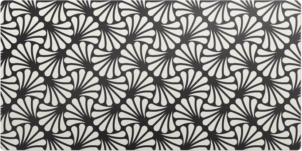 Florales Retro-Muster– Schreibtischunterlage – Schreibtisch Tischunterlage – 90x45 cm – Unterlage Groß Schreibtischmatte