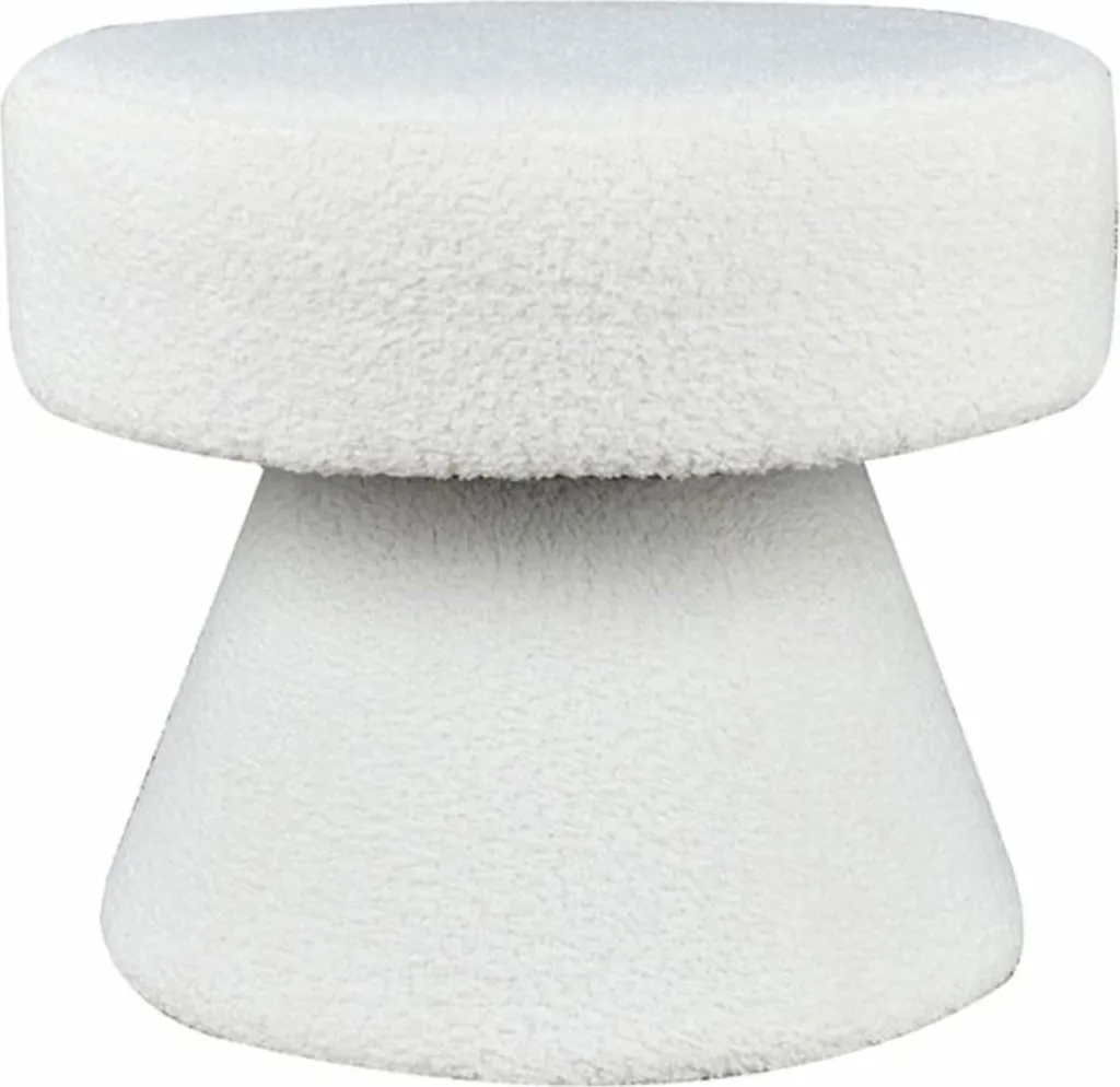 Tabouret Rond Gain de Place Casa Padrino Blanc - Assise d'Appoint Stable