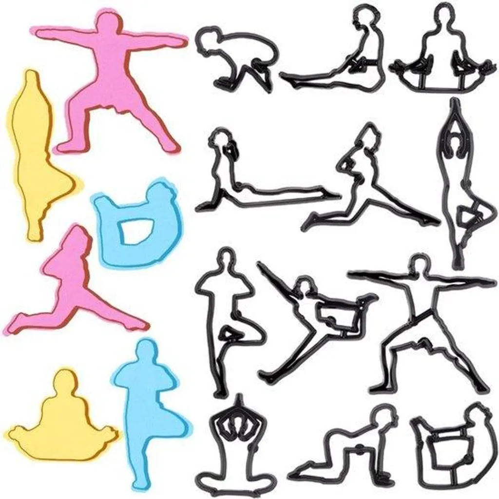 Emporte-pièce yoga pour boucles d'oreilles en argile polymère x4
